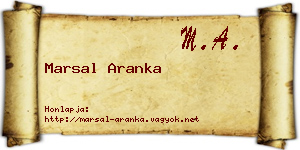 Marsal Aranka névjegykártya