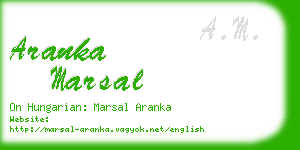 aranka marsal business card